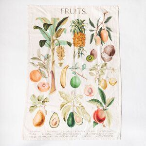 Urban Outfitters Fruits Botanical Tapestry Wall Hanging Cotton Made in India